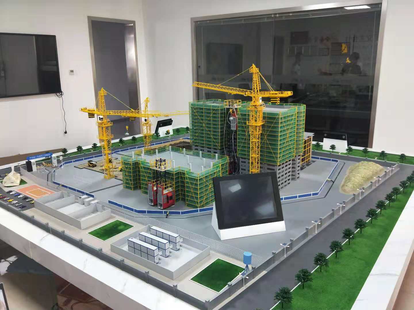 英山县建筑施工场景模型